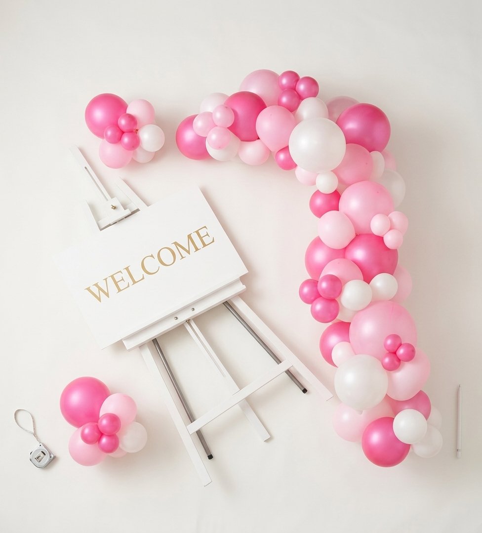 Welcome Sign Garland balloon design